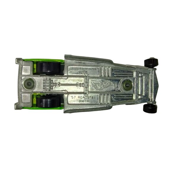 Hot Wheels Vintage 2001 Green Flames '57 Roadster Loose Diecast Car - Picture 7 of 7